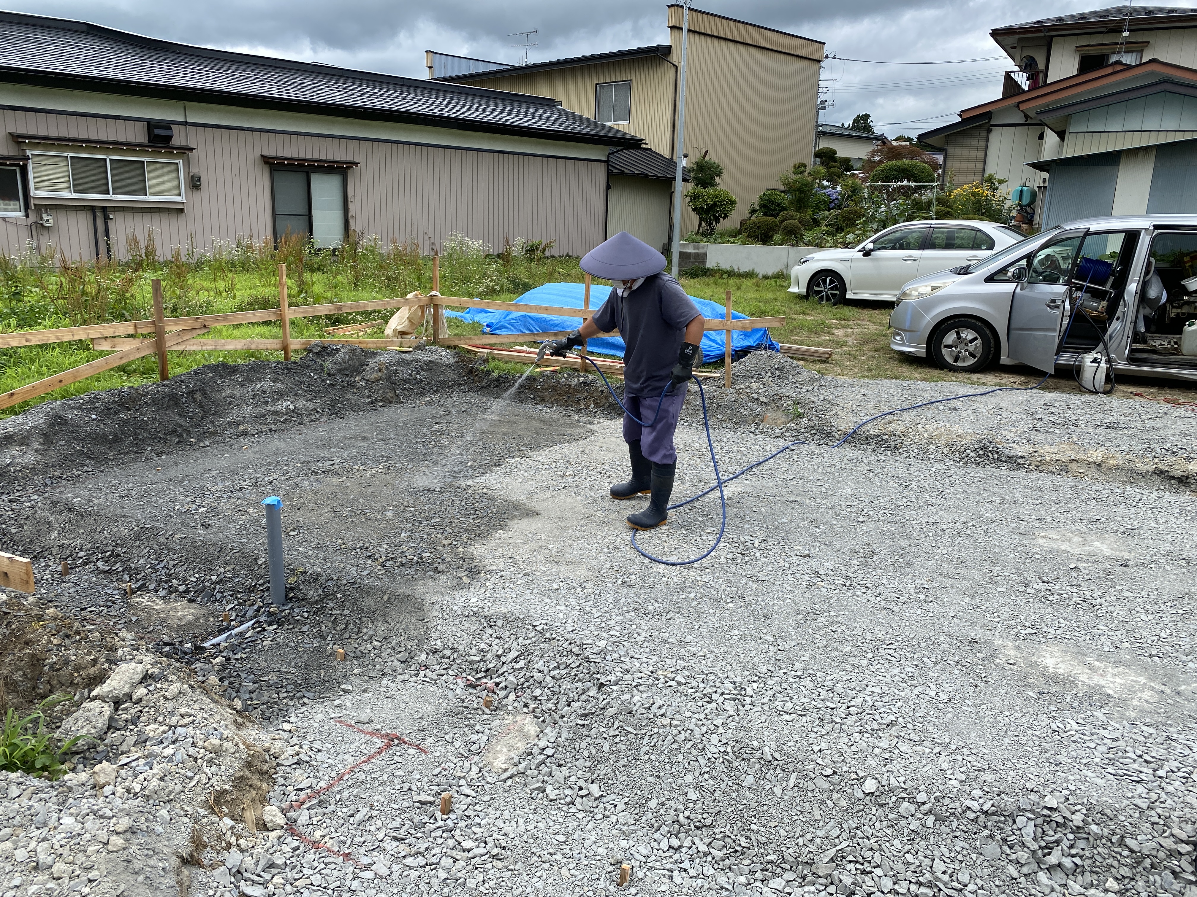 世界遺産の町、平泉町K様邸防蟻工事。2×4、S ＆I設計、箱型シンプルデザインのコスパ型住宅！ 写真